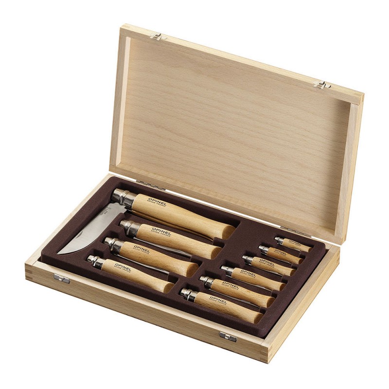 La collection 10 couteaux Opinel Inox